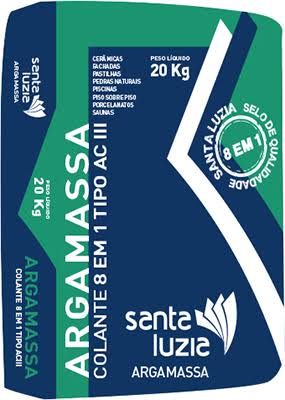 SANTA LUZIA ARGAMASSA AC-III 20KG CINZA INT/EXT