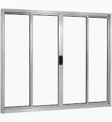 JANELA ALUMINIO NATURAL 4F 100X150